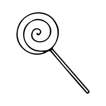 Simple vector illustration of a lollipop Stock Illustration