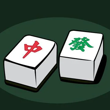 Simple vector illustration of mahjong game Stock Illustration
