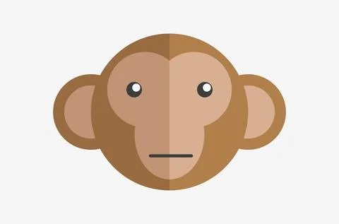 A simple vector illustration of monkey face Stock Illustration