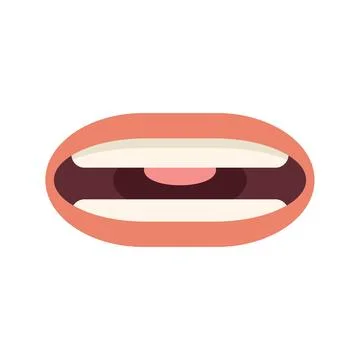 Simple vector illustration of a mouth talking Illustration