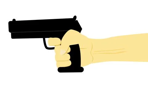 Simple Vector Illustration for Murder or Criminal, Isolated on White Stock Illustration
