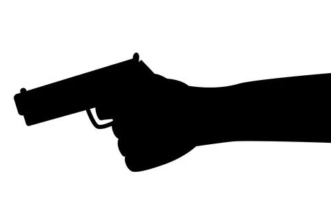 Simple Vector Illustration for Murder or Criminal, Isolated on White Stock Illustration