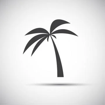 Simple vector illustration of a palm tree Stock Illustration