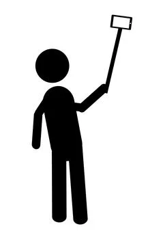 Simple Vector Illustration for Selfie Self taken Photograph Stock Illustration