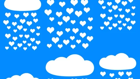 Simple vector illustration shadow with hearts Stock Footage 220072169