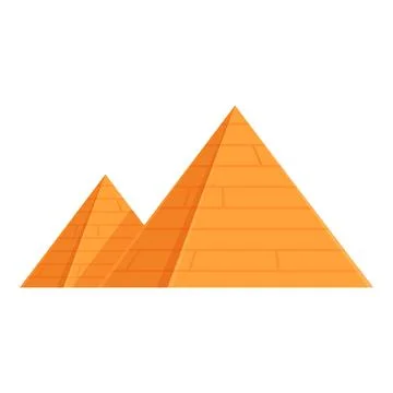 Simple vector illustration of stylized mountains in shades of orange Illustrazione stock