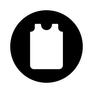 Simple vector illustration of a tank top icon within a circular frame desig.. Stock Illustration