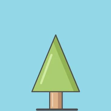 Simple vector illustration tree solid icon flat design Stock Illustration