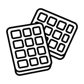 Simple vector illustration of two waffles Illustrazione stock