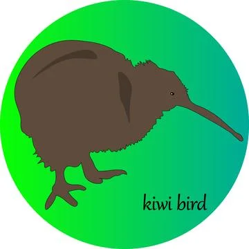 Simple vector image of a kiwi bird, can be used as logotype or icon Stock-Illustration