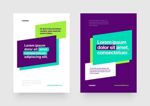 Simple vector layout template for events, companies or any business related. Stock Illustration