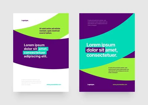 Simple vector layout template for events, companies or any business related. Stock Illustration