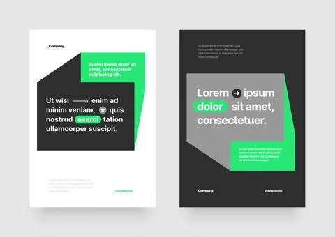 Simple vector layout template for events, companies or any business related. Stock Illustration