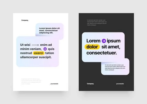 Simple vector layout template for events, companies or any business related. Stock Illustration