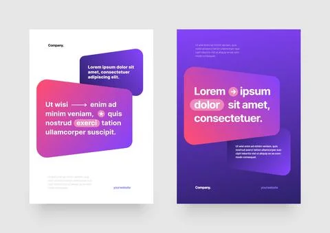 Simple vector layout template for events, companies or any business related. Stock Illustration