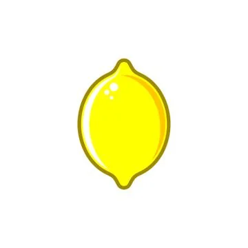 Simple vector lemon illustration Stock Illustration