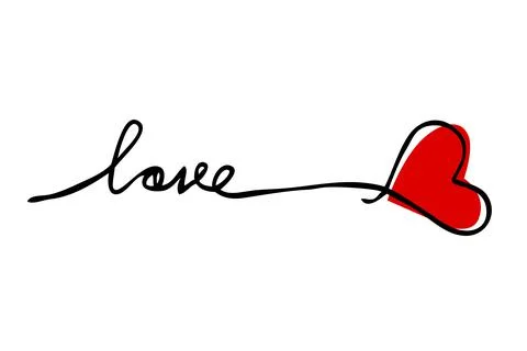 Simple Vector Leterring, Love, isolated on white Stock Illustration