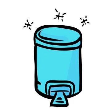 Simple Vector Light Blue Hand Draw Sketch of sparkling Closed Clean and tidy  Иллюстрация