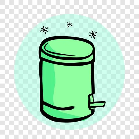 Simple Vector Light Green Hand Draw Sketch of sparkling Closed Clean and tidy Stock Illustration