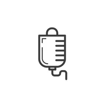  simple vector line art outline dropper icon Stock Illustration