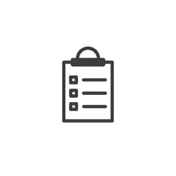 Simple vector line art outline medical document icon Ilustração Stock