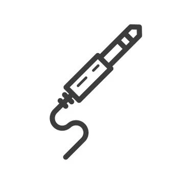  simple vector line art plug  icon Stock-Illustration