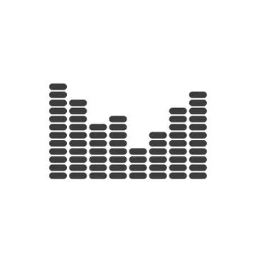 Simple vector line art sound equalizer icon イラスト素材