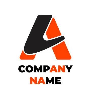 Simple vector logo template. Colorful letter A isolated on a white background Stock Illustration