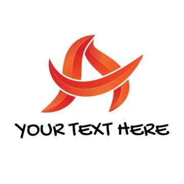 Simple vector logo template. Colorful letter A isolated on a white background Stock Illustration