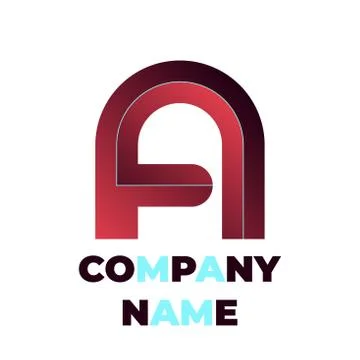 Simple vector logo template. Colorful letter A isolated on a white background Stock Illustration