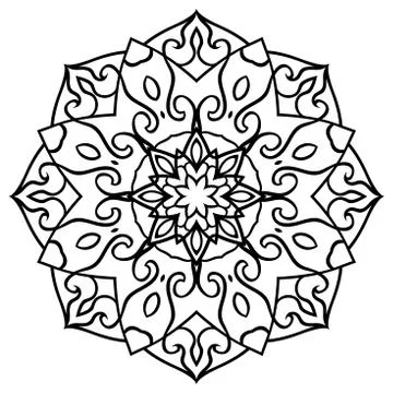 Simple vector mandala. Stock Illustration
