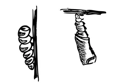 Simple Vector Manual Hand Draw Sketch of Climbing Worm, and Cocoon at Tree, i Illustrazione stock
