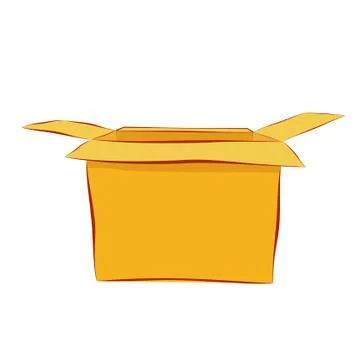 Simple Vector Mockup brown cardboard, isolated on white Иллюстрация