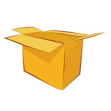 Simple Vector Mockup brown cardboard, isolated on white Stock Illustration