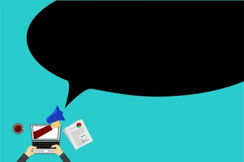 Simple Vector, Online Announcement Illustrazione stock