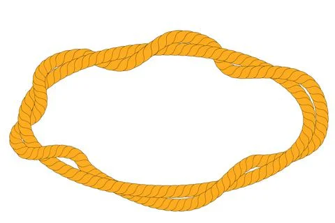 Simple Vector, Oval Shape, from 2 Brown Rope Stock Illustration