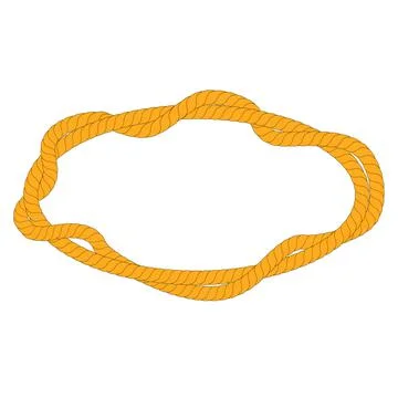Simple Vector, Oval Shape, from 2 Brown Rope Stock Illustration