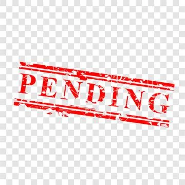 Simple Vector, Pending, Red Grunge Rubber Stamp Effect, at transparent fake b Stock Illustration