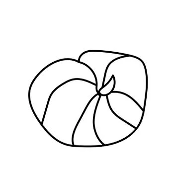 Simple vector pumpkin. Food and autumn illustration Stock Illustration