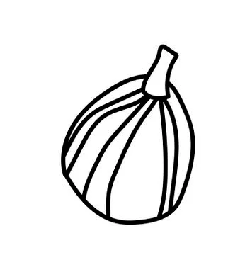 Simple vector pumpkin. Food and autumn illustration Stock Illustration