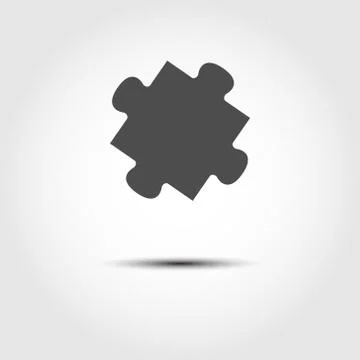 Simple vector puzzle icon. Stock design isolated on a white background Stock Illustration