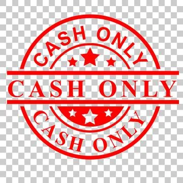 Simple Vector Red Circle Rubber Stamp Effect, Cash Only, at transparent effec Stock Illustration