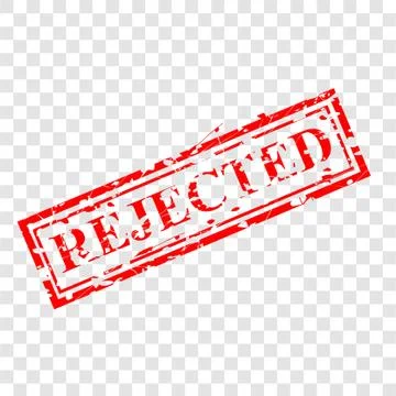 Simple Vector Red Rubber Stamp, Document Proposal Offering Related, Rejected, 库存插图