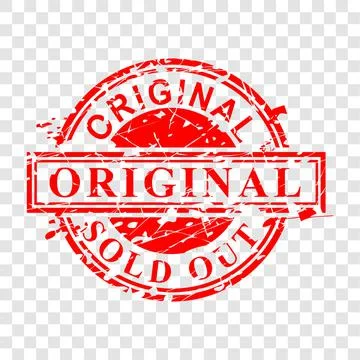 Simple Vector Red Rust Circle Rubber Stamp, 100% Original, at transparent eff Stock Illustration