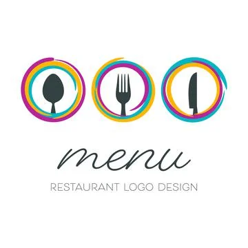 Simple vector restaurant menu design with cutlery Stock-Illustration
