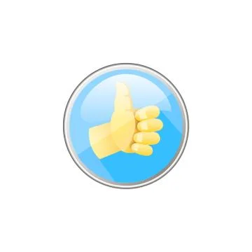  simple vector round icon of showing the hands Like Stock Illustration