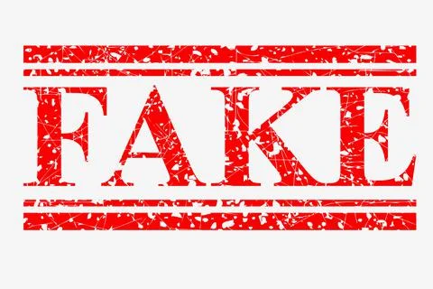 Simple Vector Rubber Stamp, Fake, isolated on white Stock Illustration