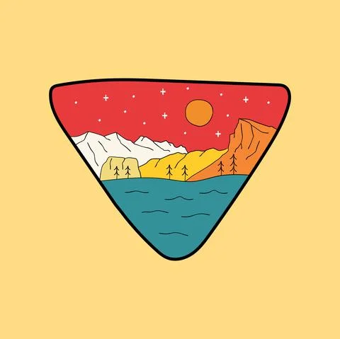 Simple vector of Sarek National Park Stock Illustration