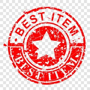 Simple Vector, Scratch Circle Red Rubber Stamp, at transparent effect backgro Stock Illustration