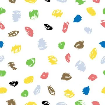 Simple Vector Seamless Abstract Vintage Colorful Scribble from yellow and orr Stock Illustration